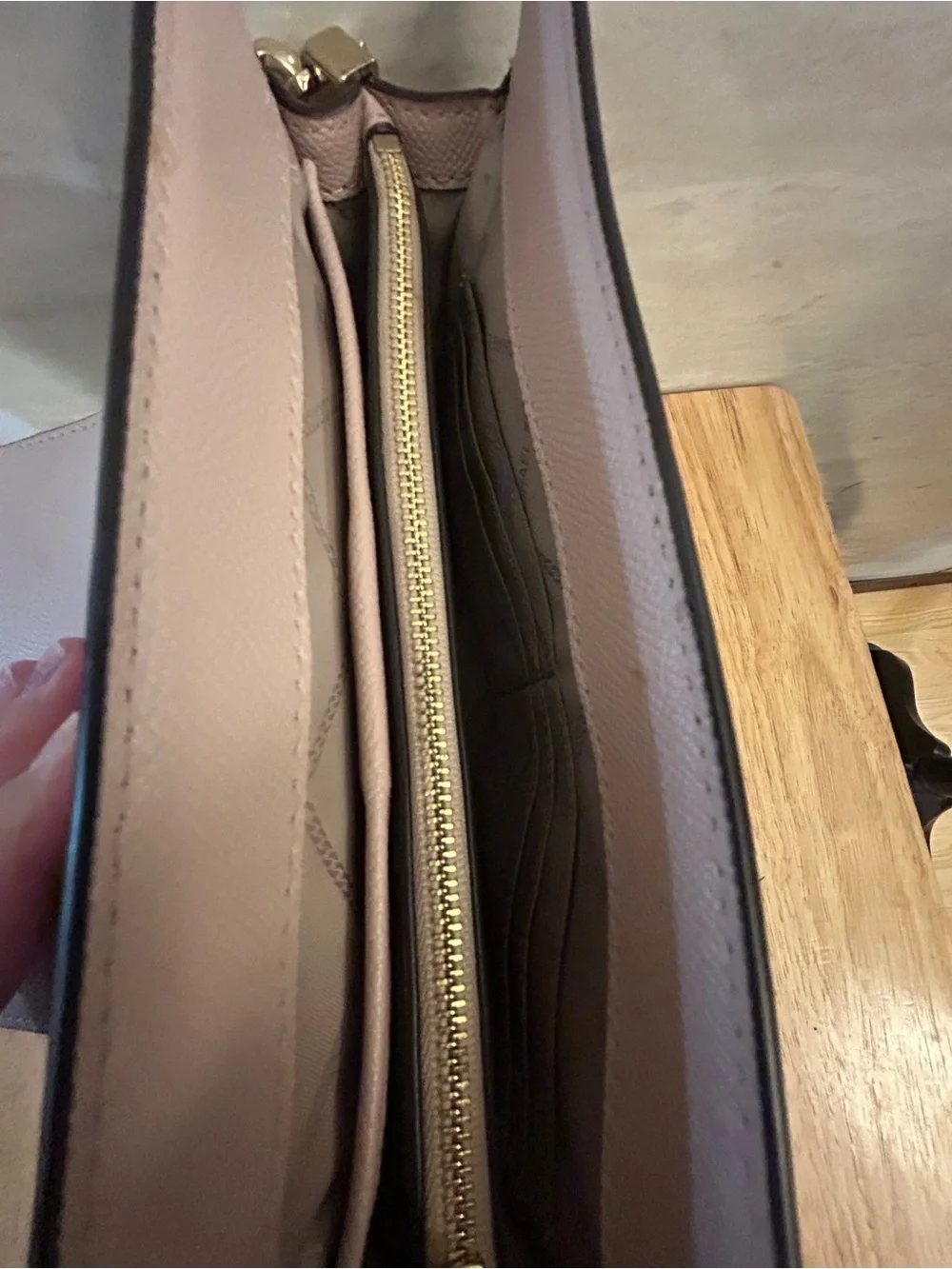 Michael Kors Mott Leather Convertible Pink Crossbody Shoulder Bag